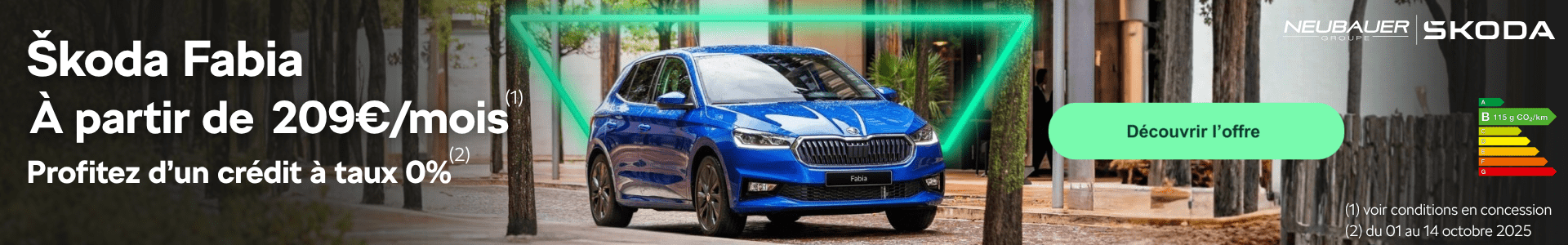 Skoda Journées portes ouvertes octobre 2025__fabia - Skoda Saint Denis - SKODA Saint Ouen l'aumone NEUBAUER