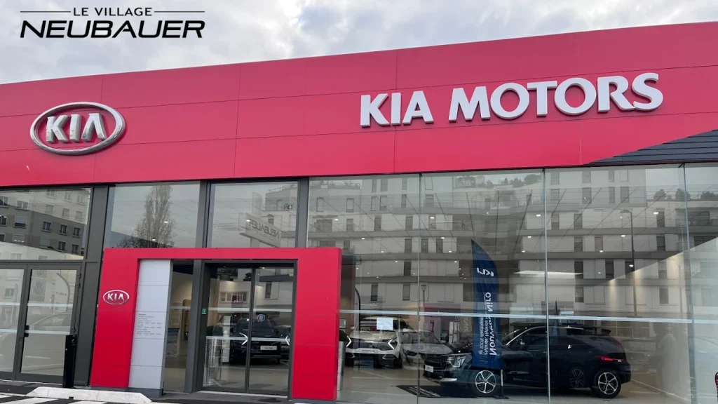Kia Saint-Denis NEUBAUER Groupe – façade et extérieur de la concession automobile