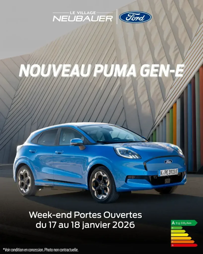 Portes Ouvertes Ford janvier chez NEUBAUER : accueil et présentation du nouveau Puma Gen E Neubauer Groupe à Ford Saint-Denis