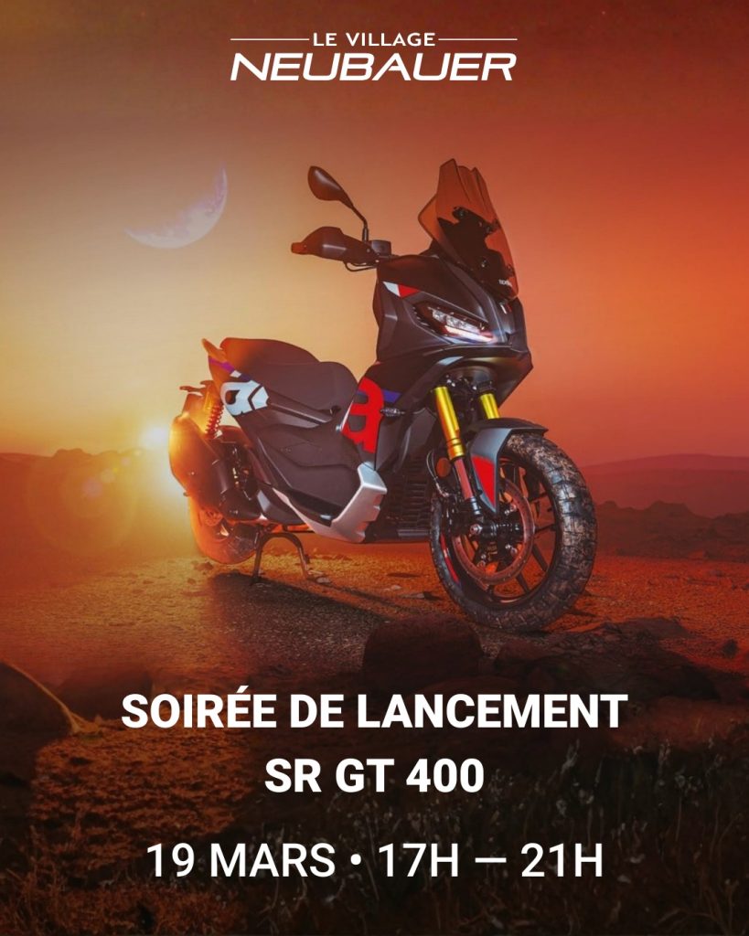 Aprilia SR GT 400 lancement exclusif Neubauer à Saint-Denis
