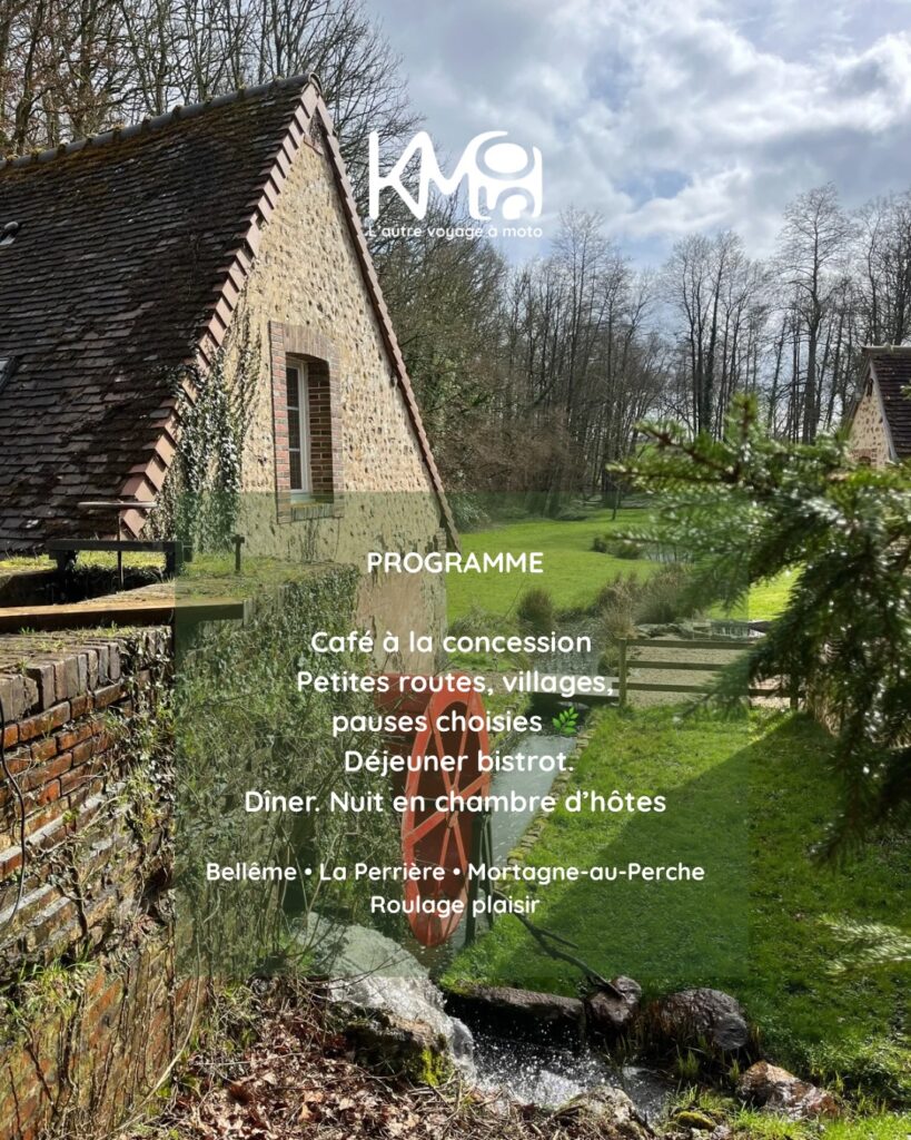 balade moto dans le Perche à Bellême