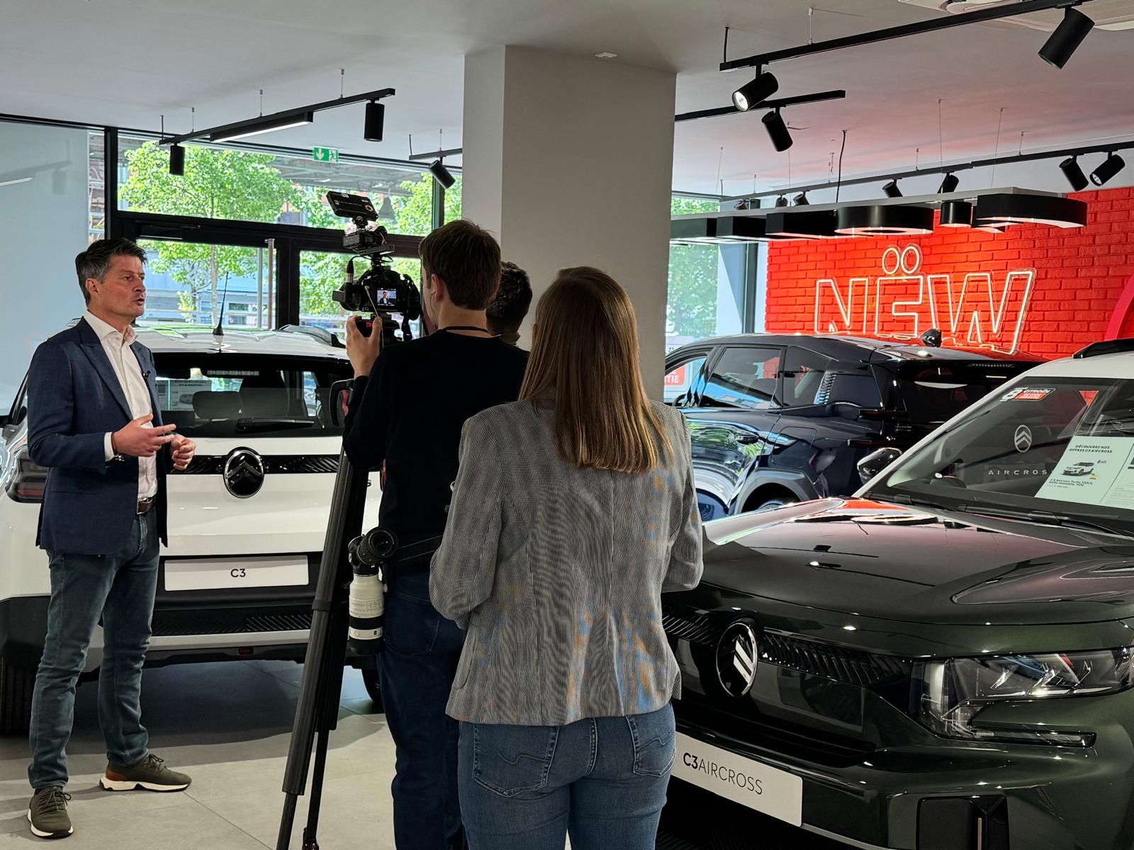 Concession Citroën Paris 15 NEUBAUER Grenelle – visite de Xavier Chardon CEO Citroën et présentation Citroën ë-C3