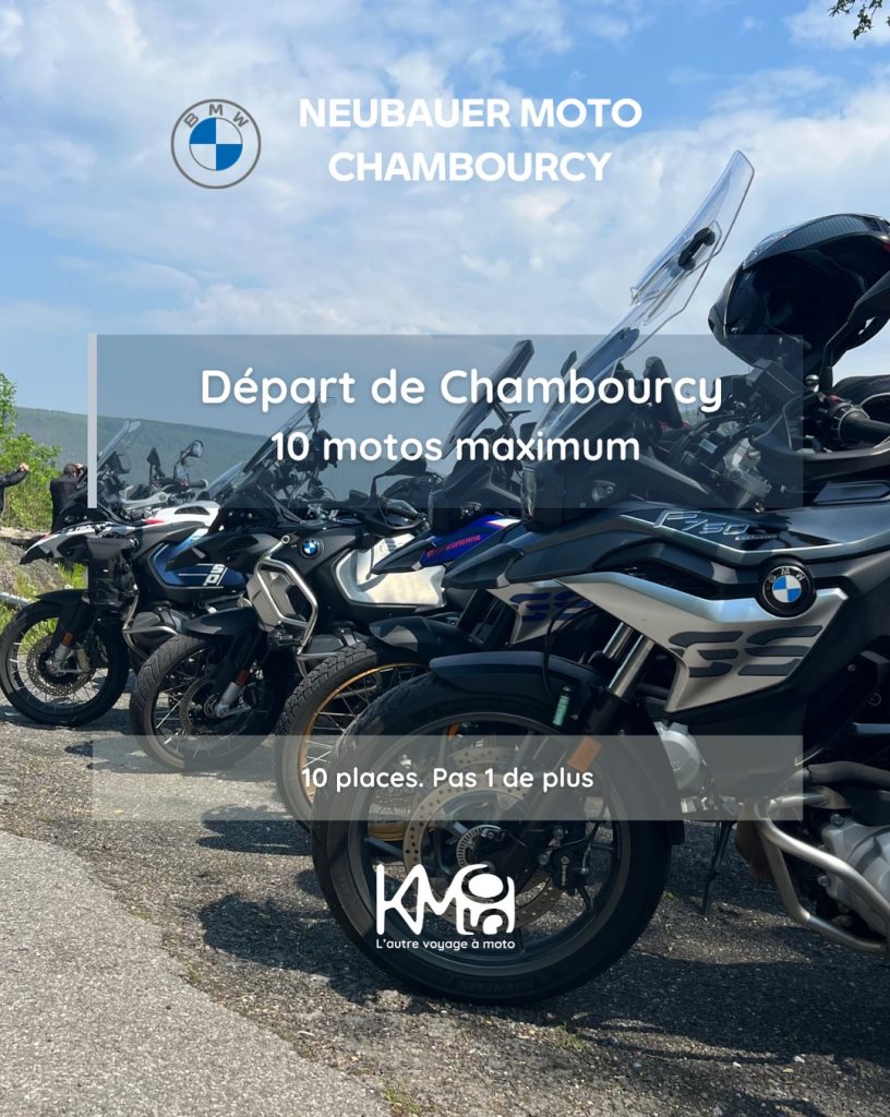 BMW Motorrad lors d'un voyage moto dans les Alpes