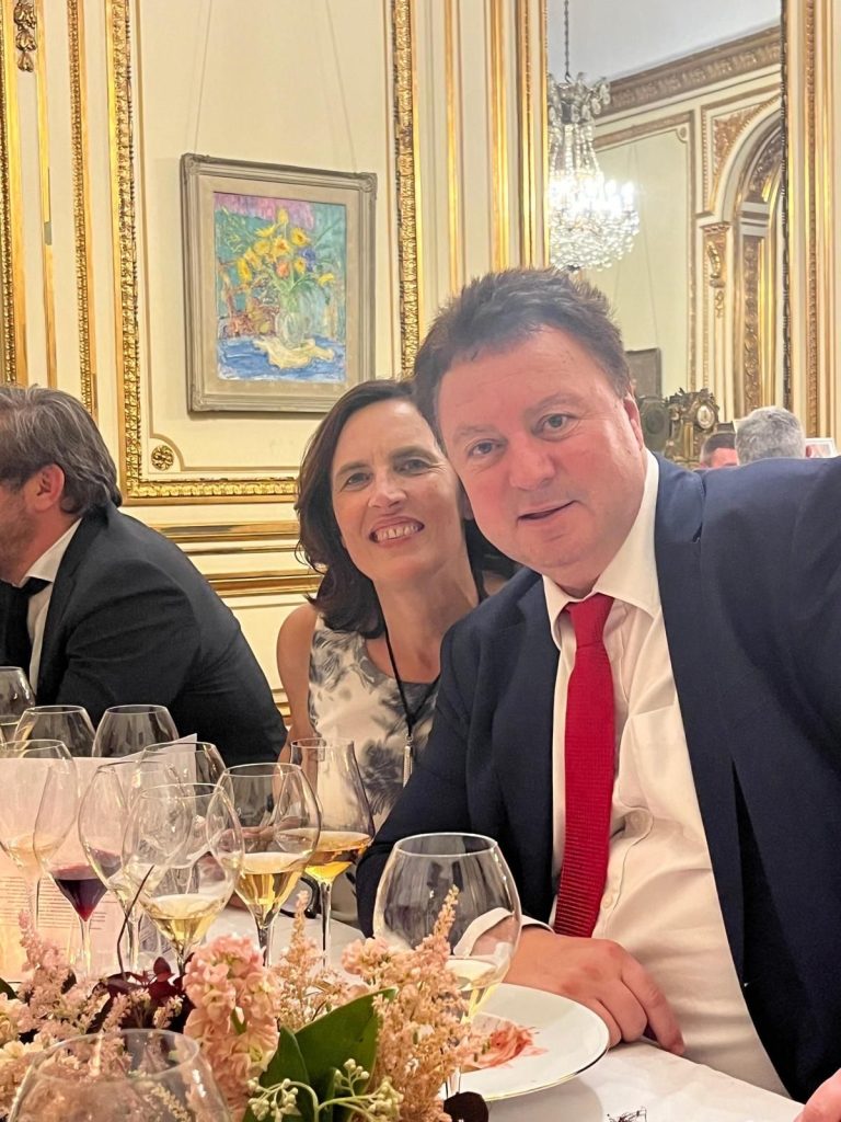 Hervé Neubauer et Ana Hrustanović, Ambassadrice de Serbie en France