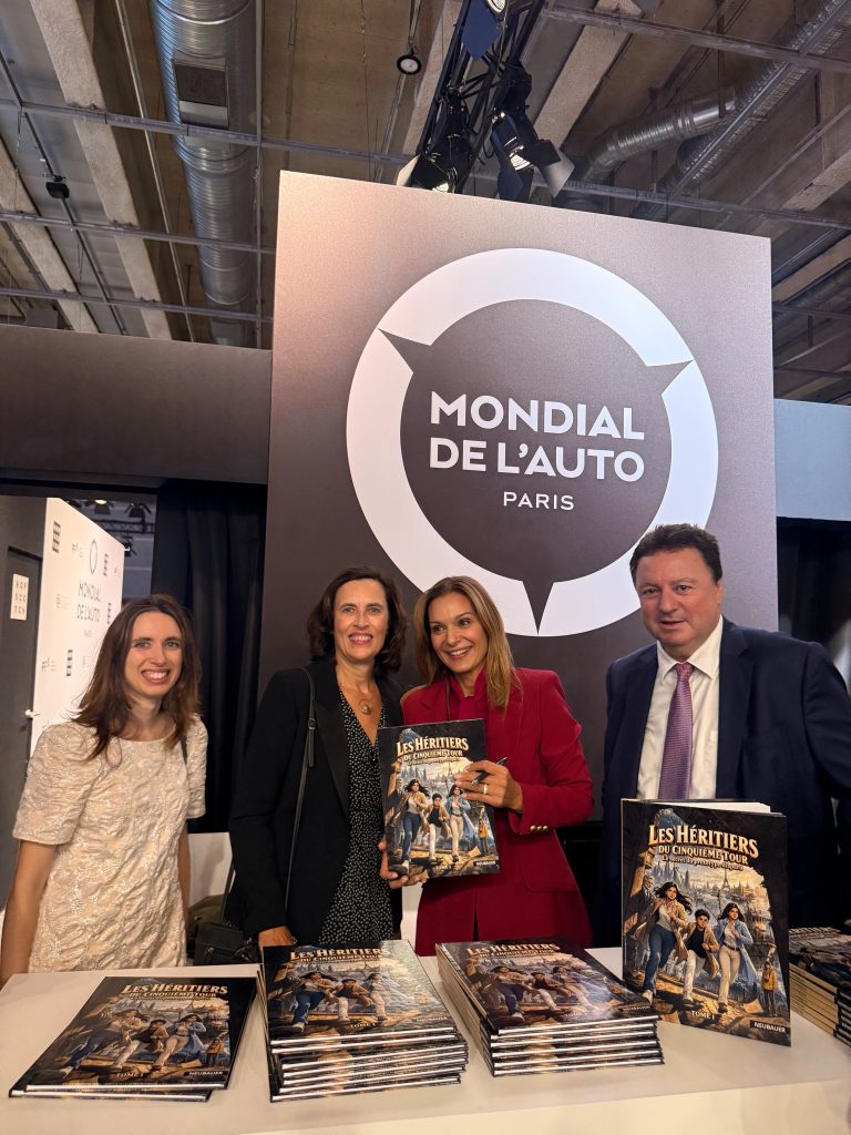 Leila Neubauer et Hervé Neubauer au Mondial de l’Auto autour de la transmission automobile